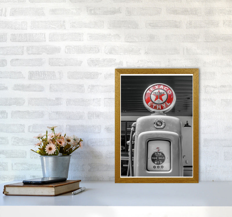 Texaco Gas Pump Modern Print A3 Print Only