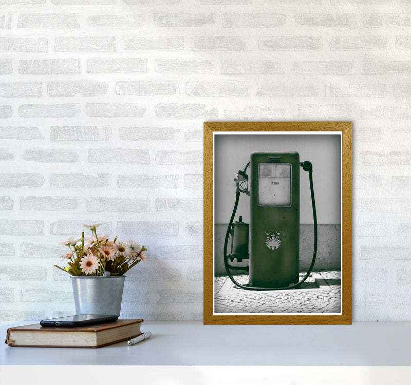 Vintage Green Gas Pump Modern Print A3 Print Only