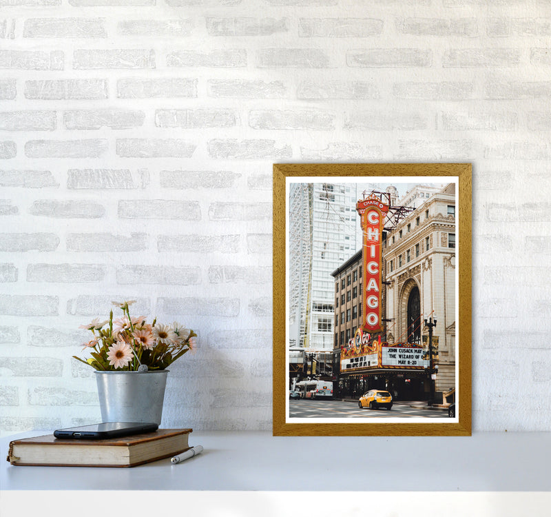 Retro Chicago Theatre Modern Print A3 Print Only