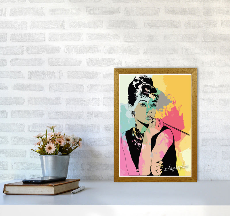 Audrey Hepburn In Colour Modern Print A3 Print Only