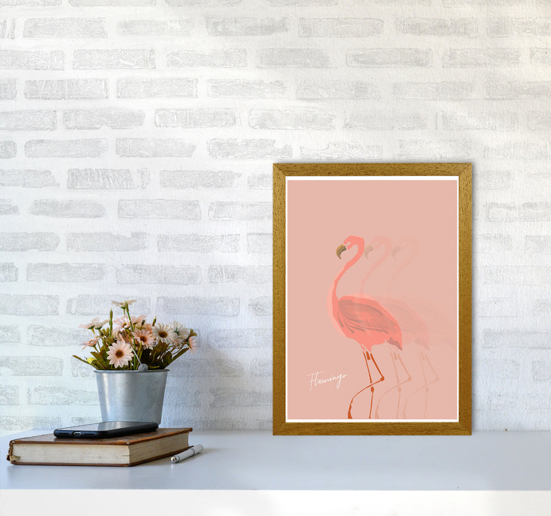 Flamingo Shadow Modern Print Animal Art Print A3 Print Only