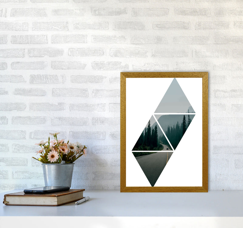 Abstract Triangles And Forest Modern Print A3 Print Only