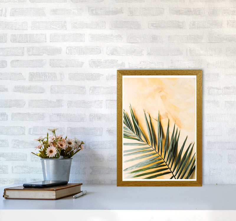 Palm Leaf Yellow Modern Print, Framed Botanical & Nature Art Print A3 Print Only