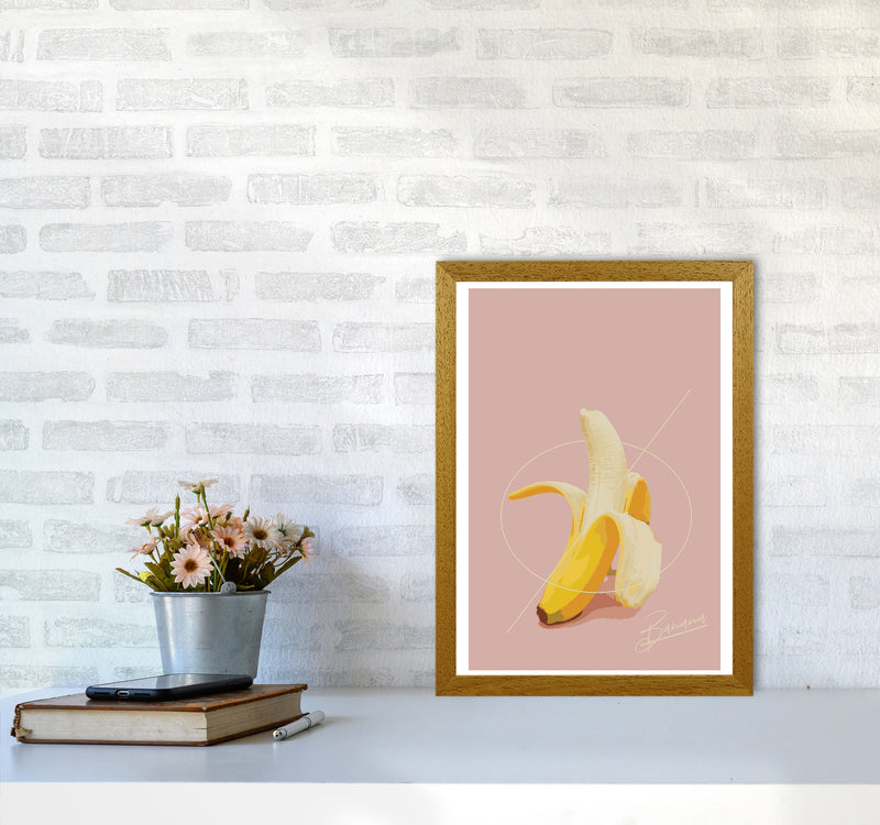 Banana Modern Print, Framed Kitchen Wall Art A3 Print Only