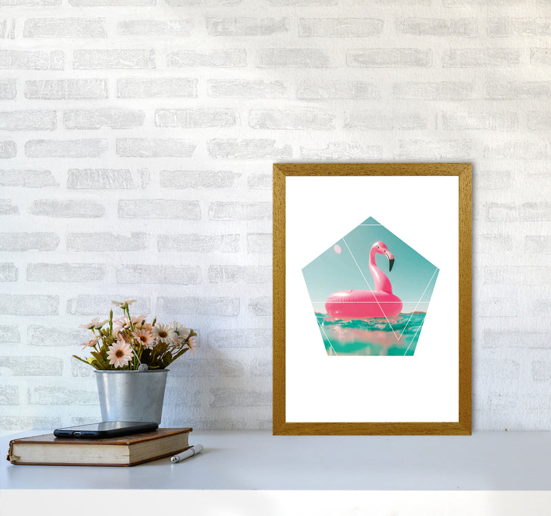 Pink Flamingo Inflatable Modern Print A3 Print Only