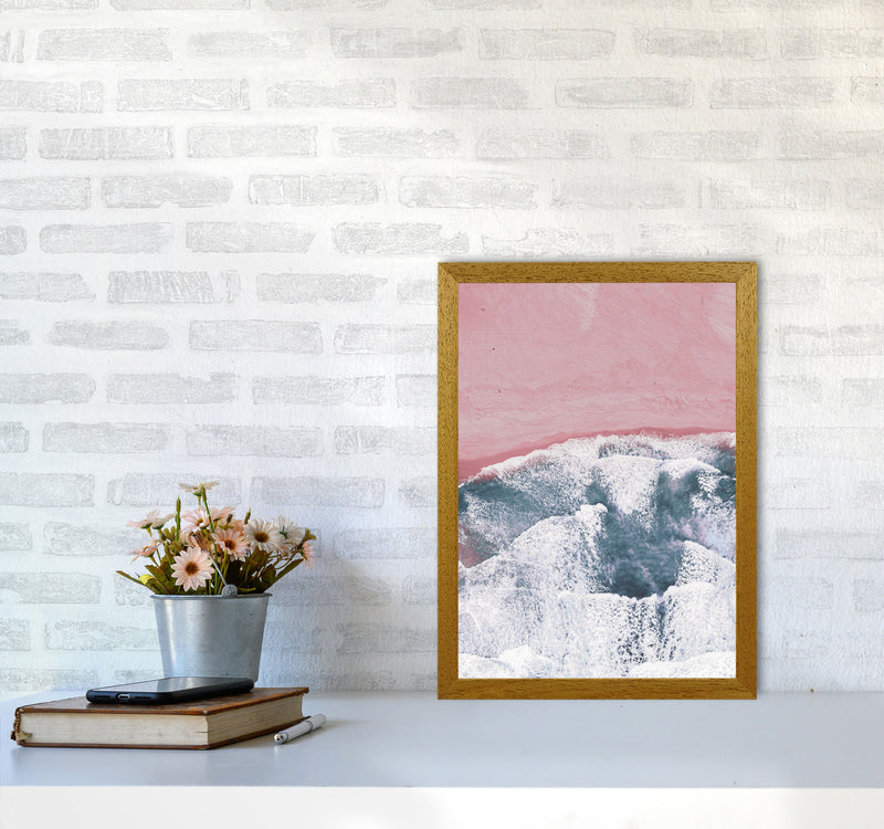 Pink Sand Modern Print, Framed Botanical & Nature Art Print A3 Print Only