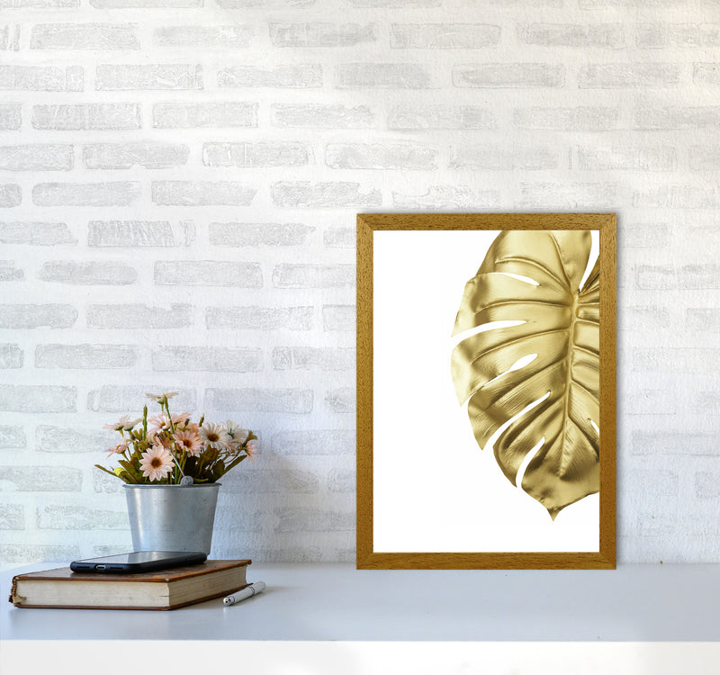 Gold Monstera Modern Print, Framed Botanical & Nature Art Print A3 Print Only
