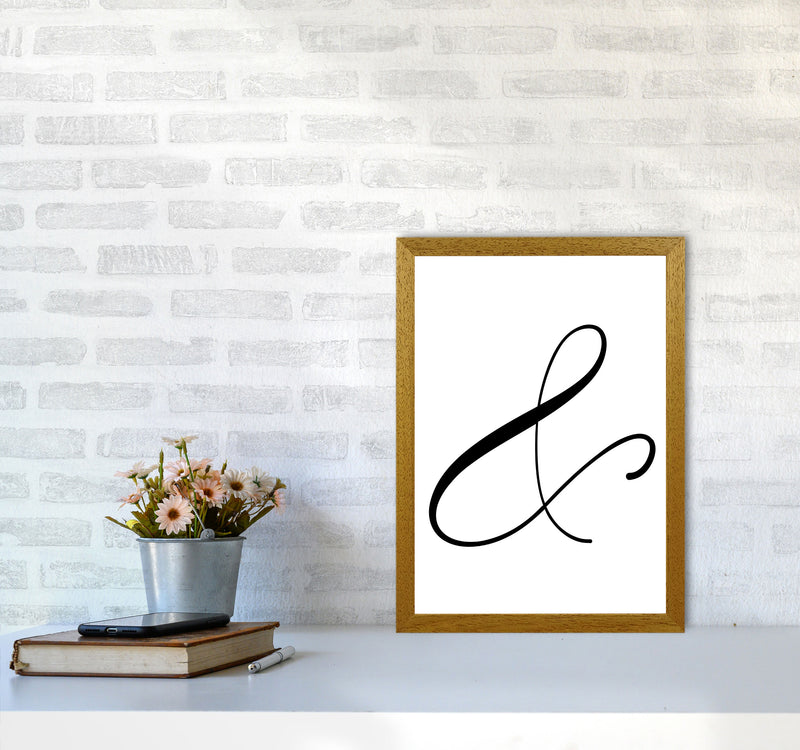 Ampersand Framed Typography Wall Art Print A3 Print Only