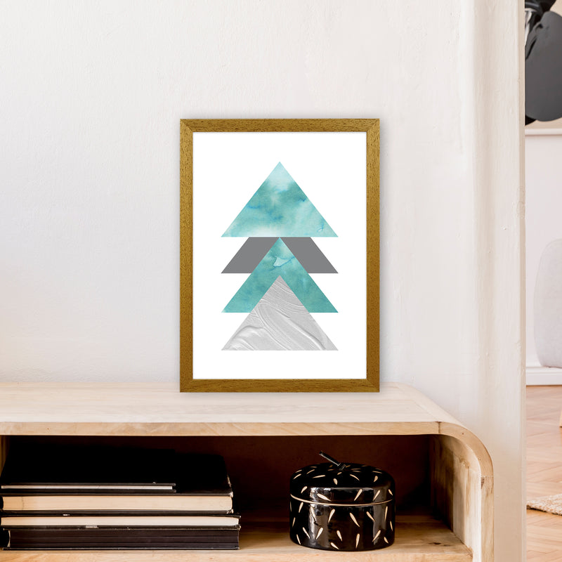 Marble Teal And Silver 2 Art Print by Pixy Paper A3 Print Only