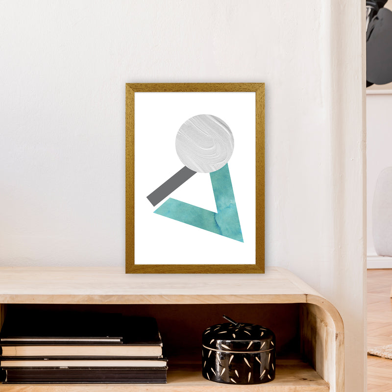 Marble Teal And Silver 3 Art Print by Pixy Paper A3 Print Only