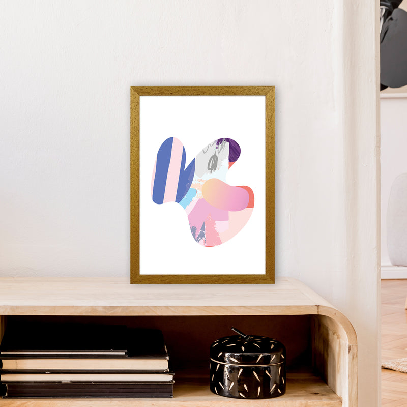 Pink Butterfly Abstract Shape  Art Print by Pixy Paper A3 Print Only