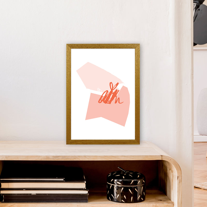 Pink And Coral Palette Shapes  Art Print by Pixy Paper A3 Print Only
