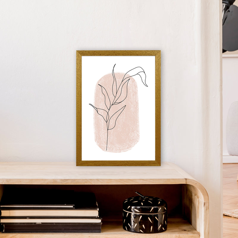 Dalia Chalk Pink Floral Leaf  Art Print by Pixy Paper A3 Print Only