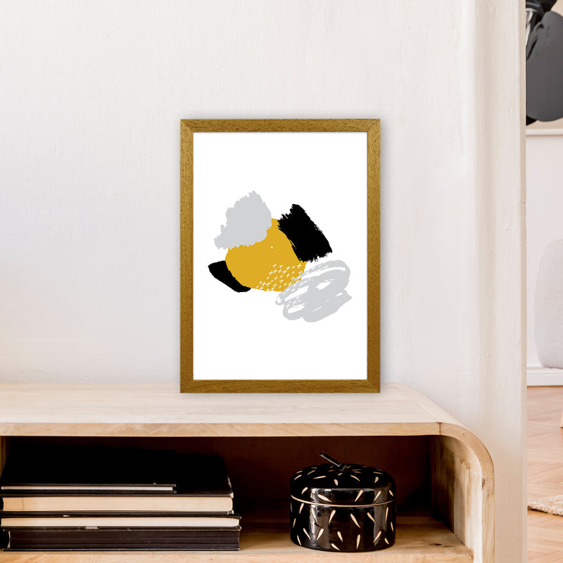 Mismatch Mustard And Black  Art Print by Pixy Paper A3 Print Only