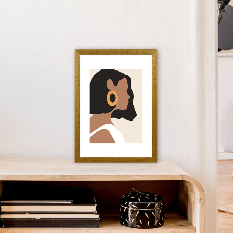 Mica Girl With Earring N6  Art Print by Pixy Paper A3 Print Only