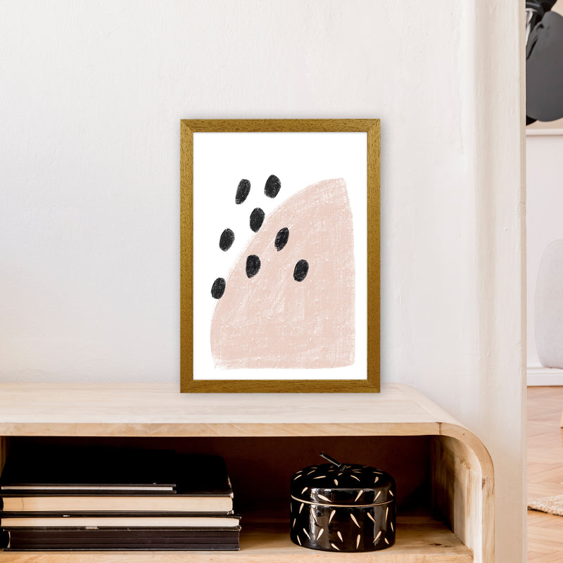 Dalia Chalk Pink Polka  Art Print by Pixy Paper A3 Print Only