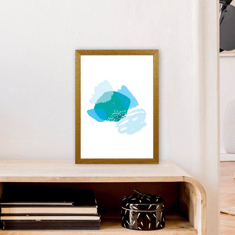 Mismatch Blue And Teal  Art Print by Pixy Paper A3 Print Only