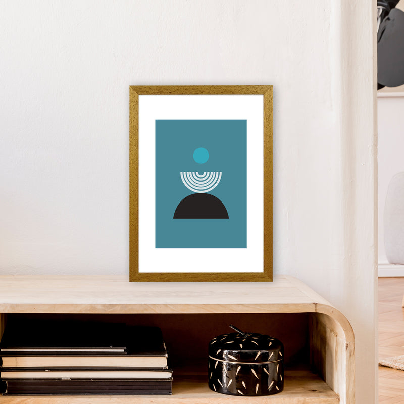 Mita Teal Fountain N8  Art Print by Pixy Paper A3 Print Only