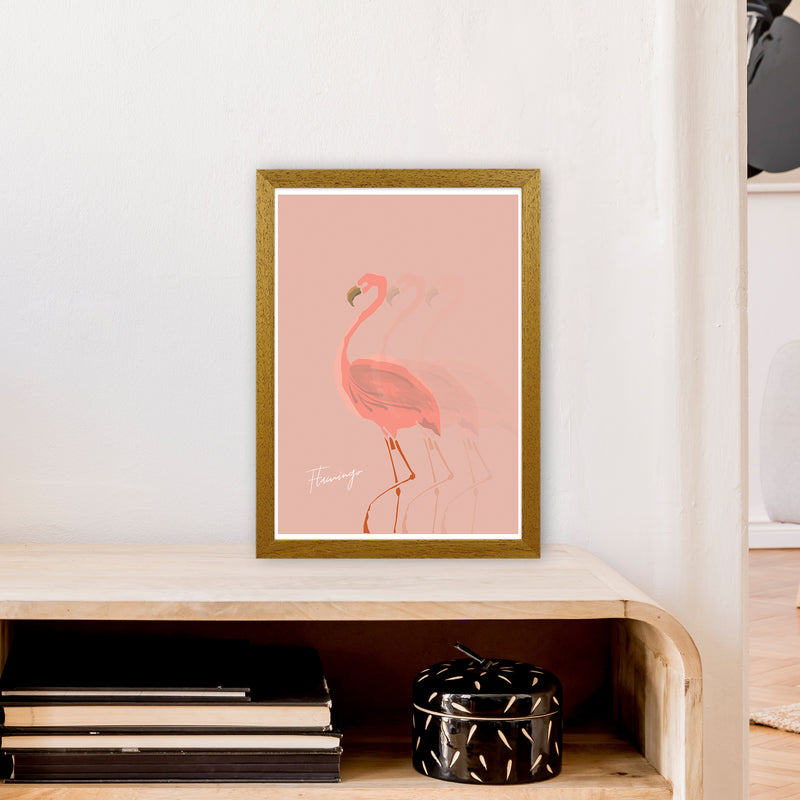 Flamingo Shadow Art Print by Pixy Paper A3 Print Only