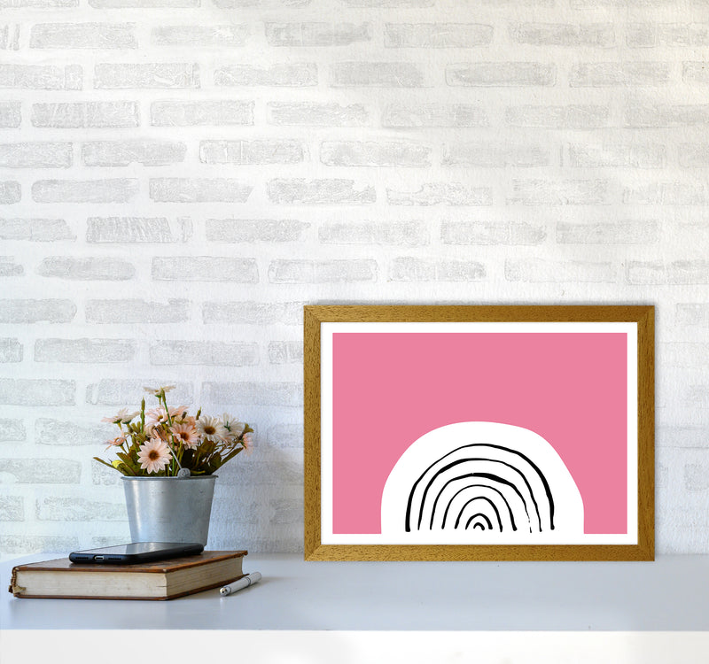 Pink Rainbow Neon Funk  Art Print by Pixy Paper A3 Print Only