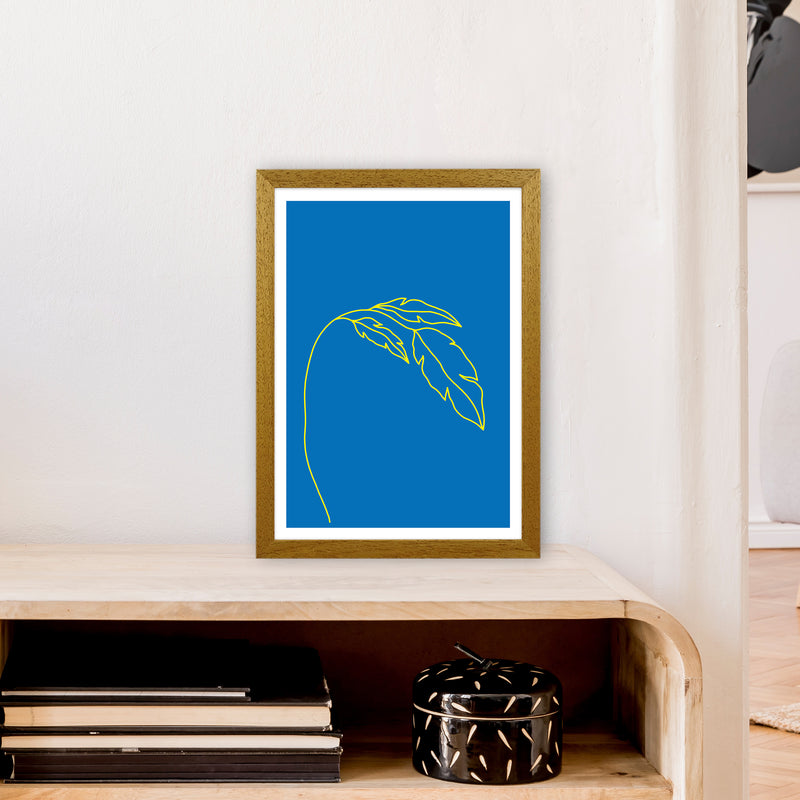 Plant Blue Neon Funk  Art Print by Pixy Paper A3 Print Only