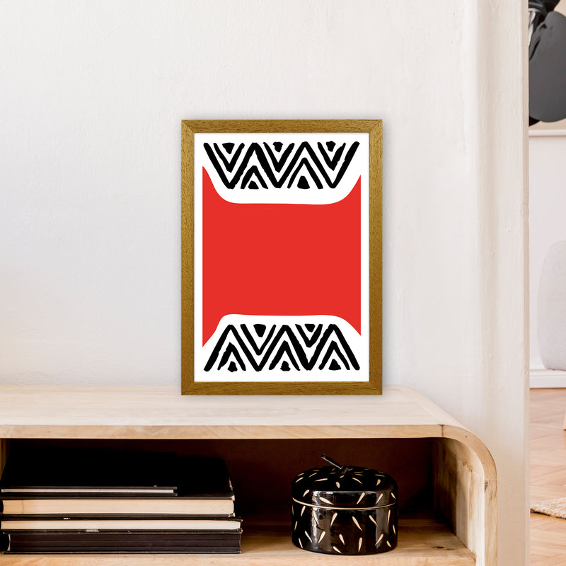 Red Maze Neon Funk  Art Print by Pixy Paper A3 Print Only