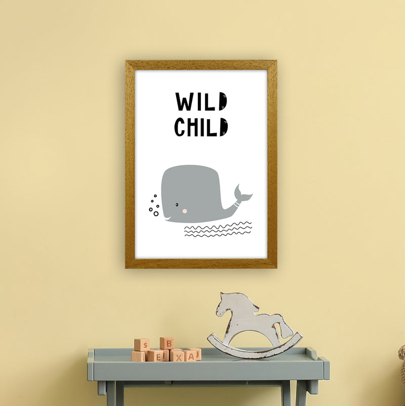 Wild Child Whale Animal  Art Print by Pixy Paper A3 Print Only
