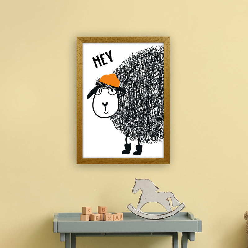 Hey Sheep Animal  Art Print by Pixy Paper A3 Print Only