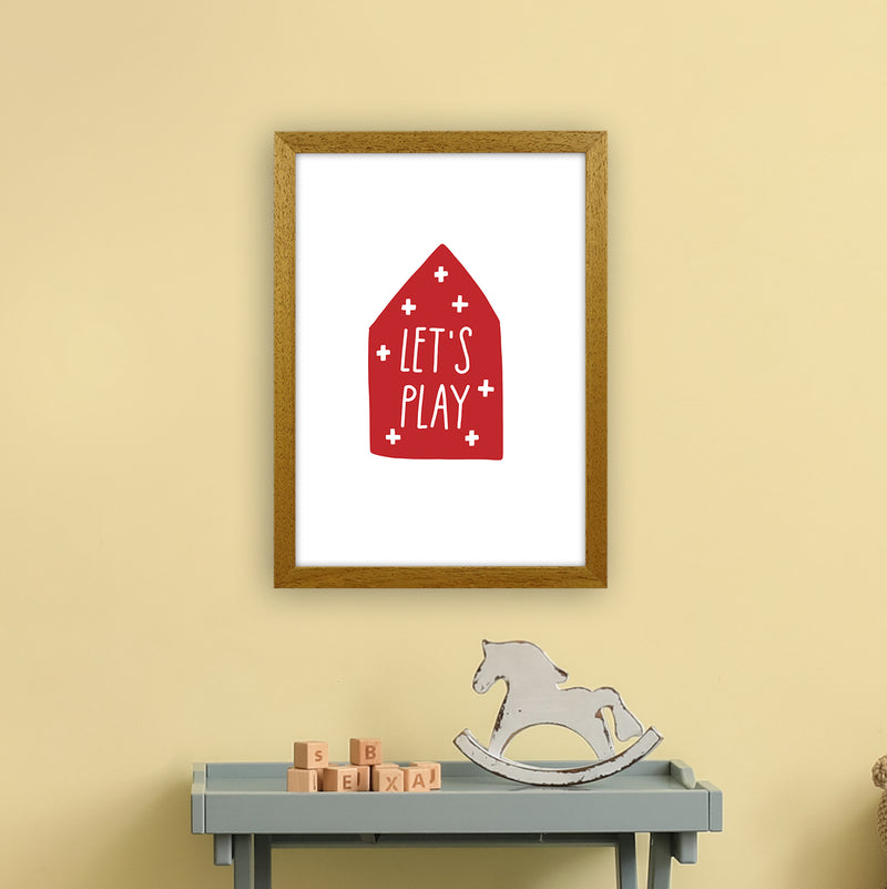 Let'S Play House Red Super Scandi  Art Print by Pixy Paper A3 Print Only