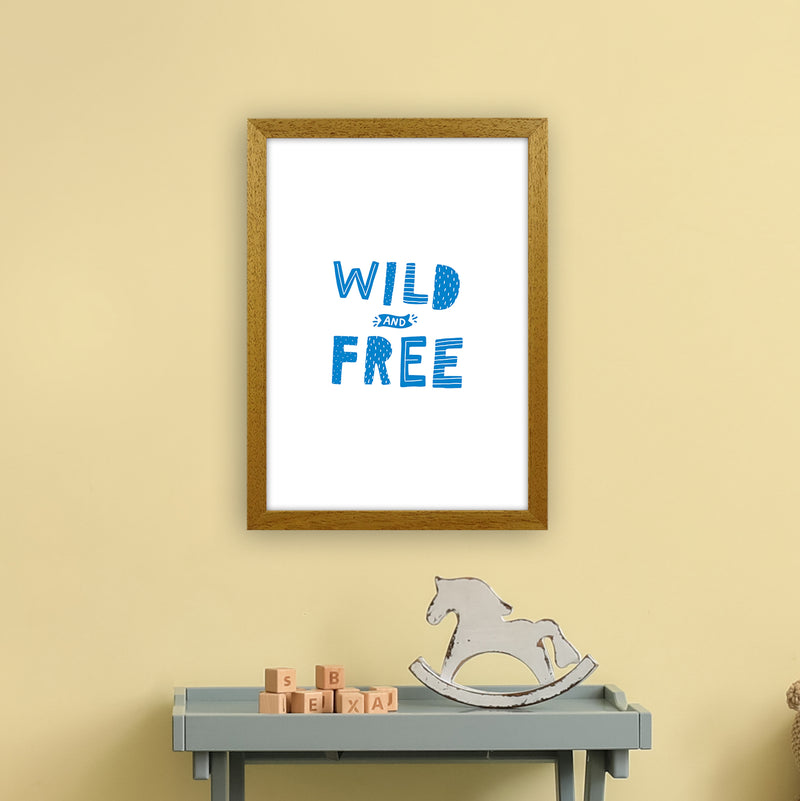Wild And Free Blue Super Scandi  Art Print by Pixy Paper A3 Print Only