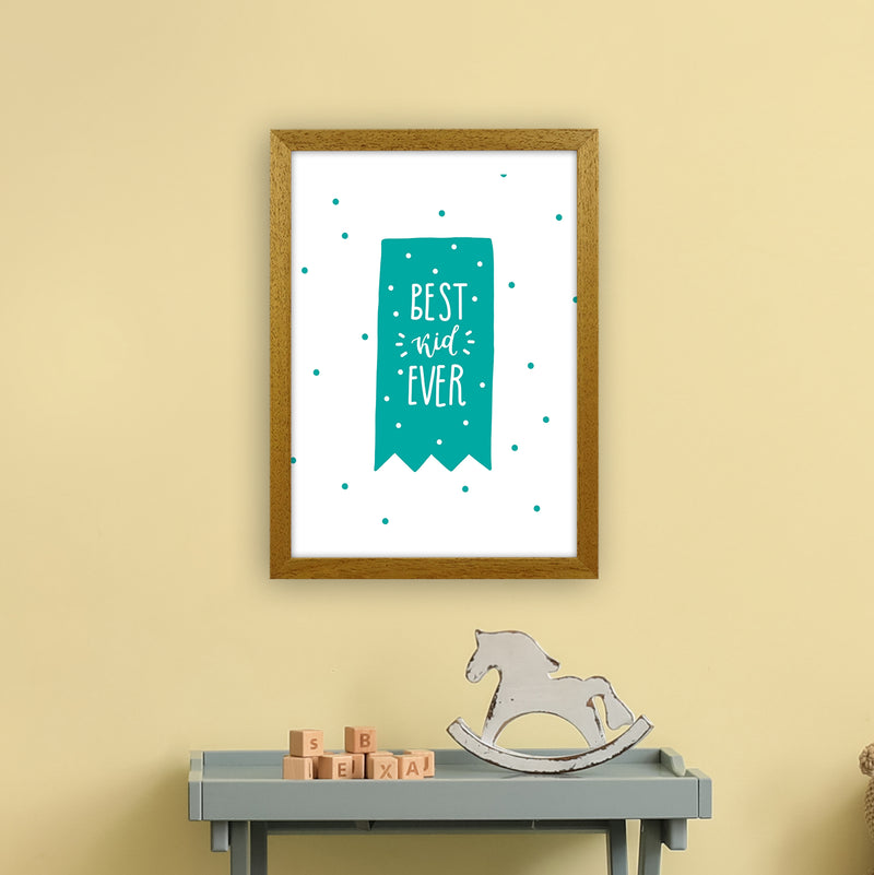 Best Day Ever Teal Super Scandi  Art Print by Pixy Paper A3 Print Only