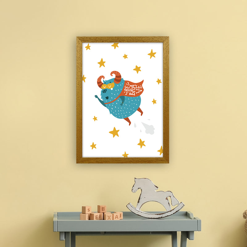 Little Monsters Flying Be Brave  Art Print by Pixy Paper A3 Print Only