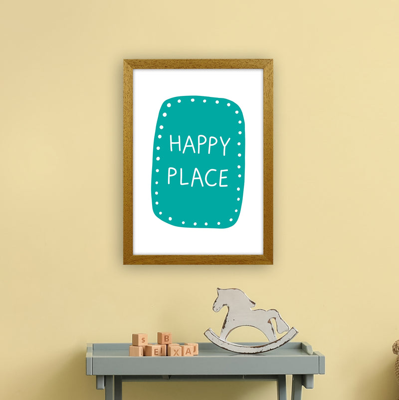 Happy Place Teal Super Scandi  Art Print by Pixy Paper A3 Print Only