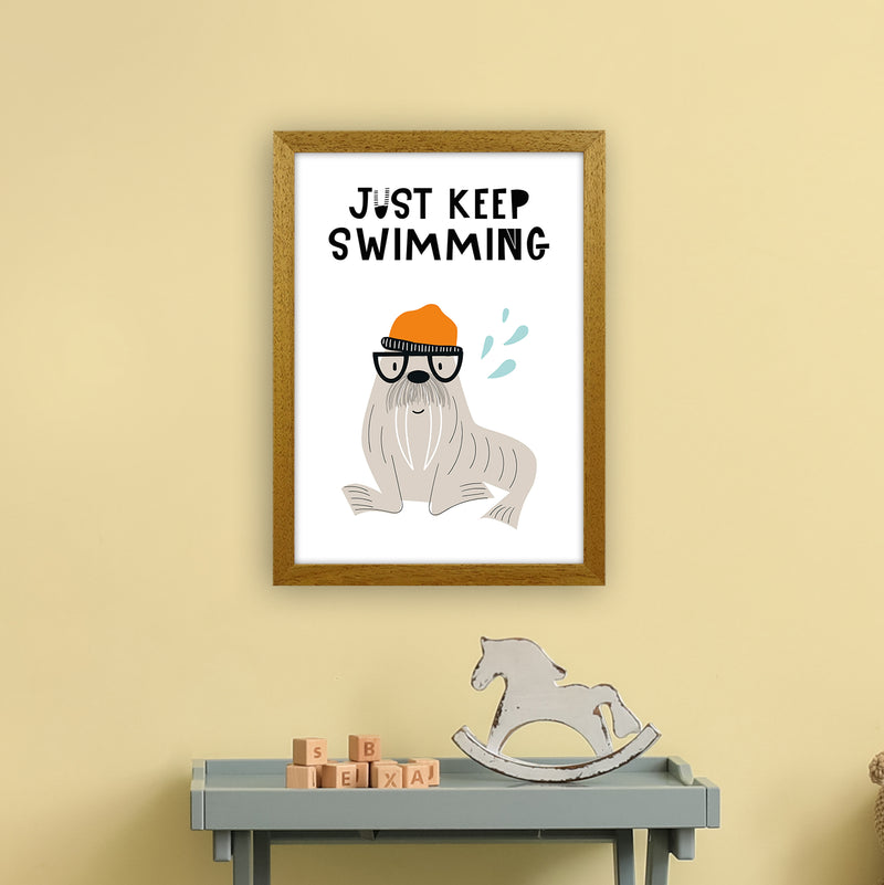 Just Keep Swimming Animal Pop  Art Print by Pixy Paper A3 Print Only
