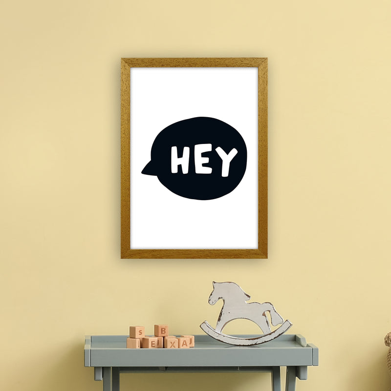 Hey Bubble Super Scandi Black  Art Print by Pixy Paper A3 Print Only