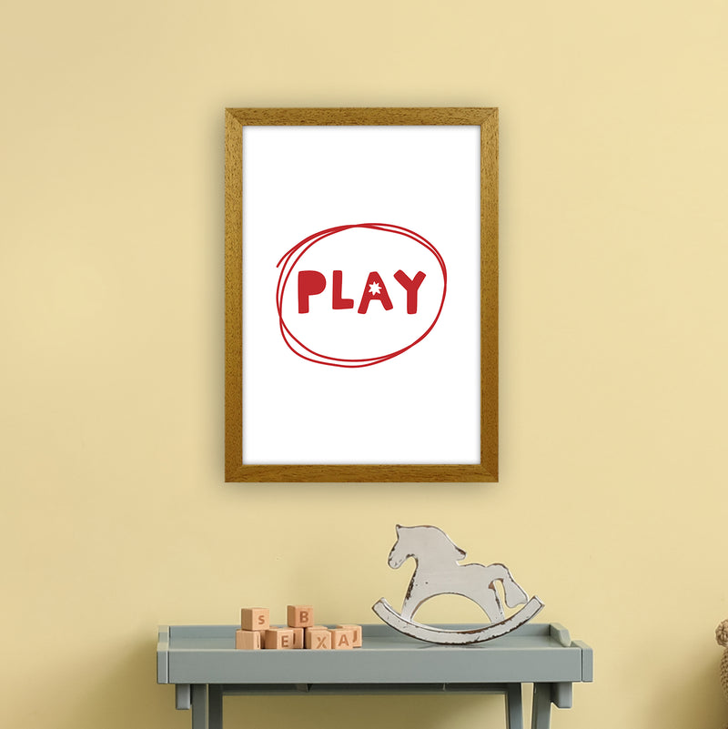 Play Red Super Scandi  Art Print by Pixy Paper A3 Print Only