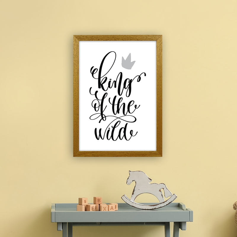 King Of The Wild Black  Art Print by Pixy Paper A3 Print Only