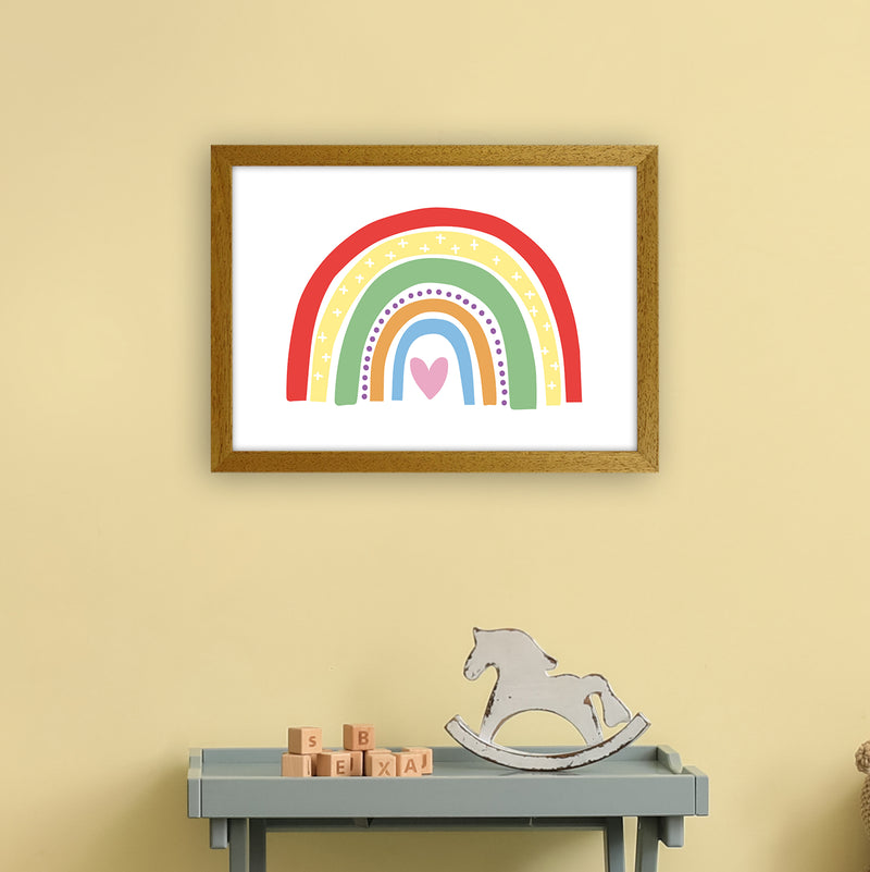 Rainbow With Heart  Art Print by Pixy Paper A3 Print Only