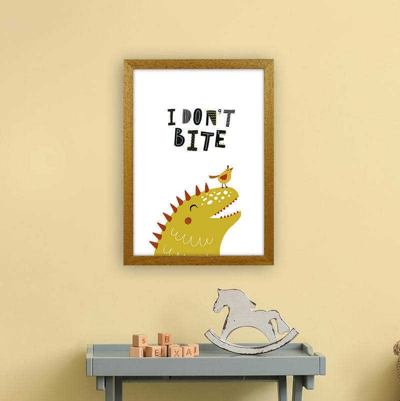 I Don'T Bite Dino  Art Print by Pixy Paper A3 Print Only