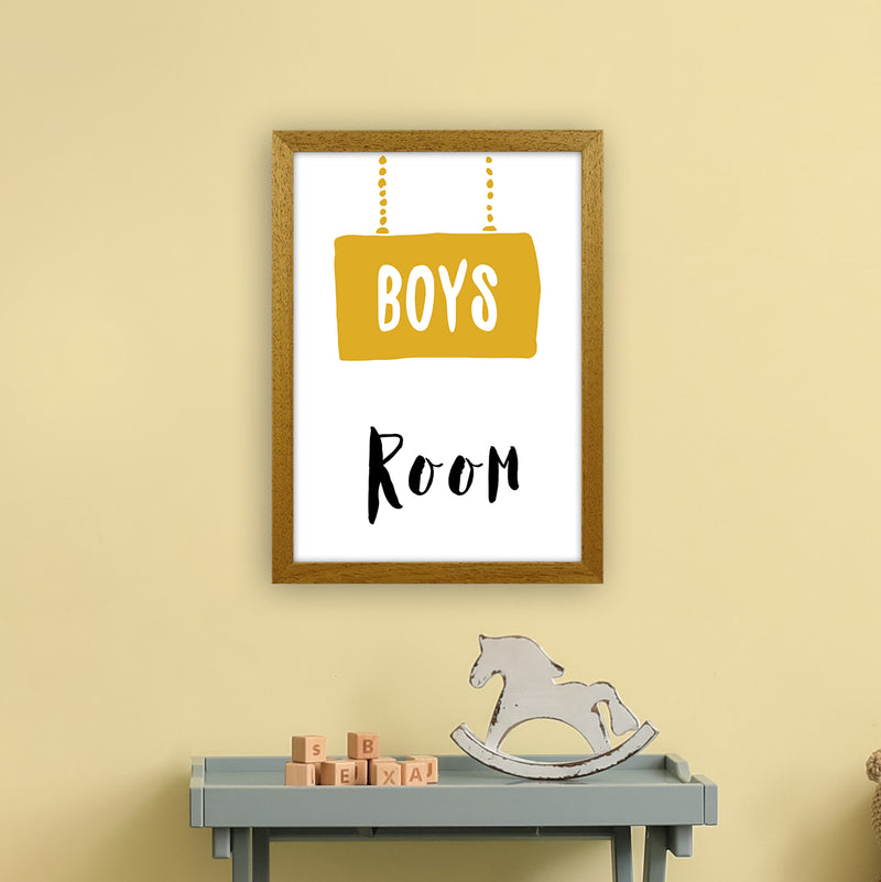Boys Room Mustard  Art Print by Pixy Paper A3 Print Only