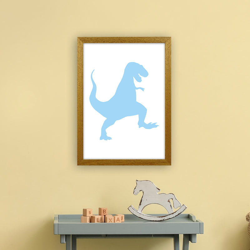 T-Rex Light Blue  Art Print by Pixy Paper A3 Print Only