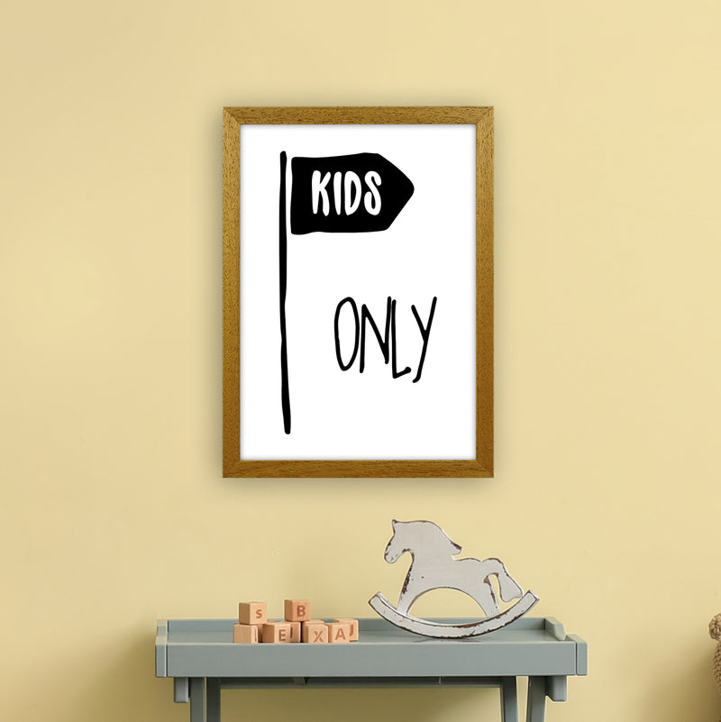 Kids Only Black  Art Print by Pixy Paper A3 Print Only