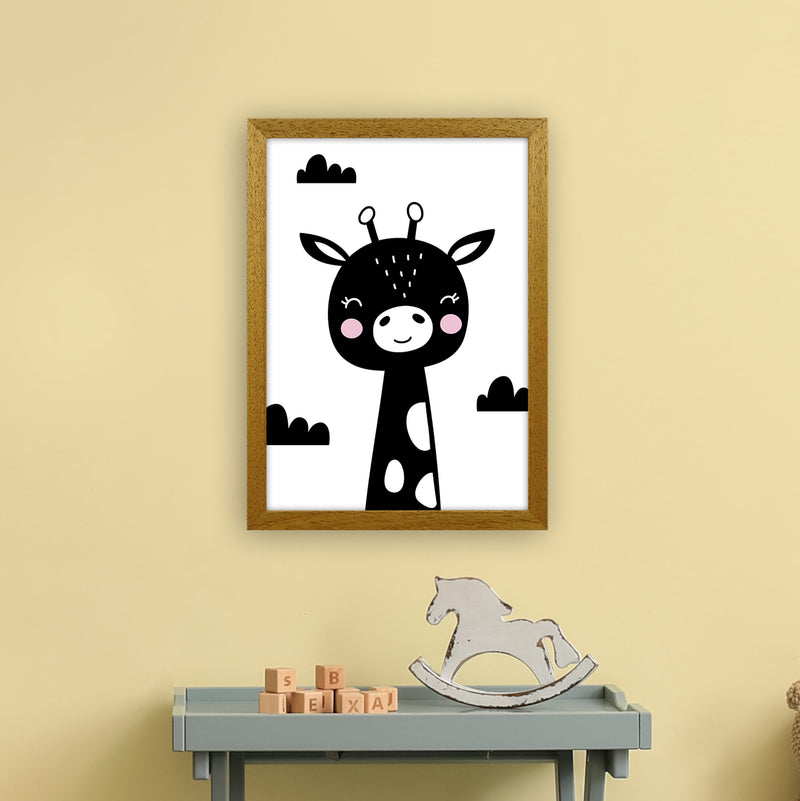 Giraffe Black  Art Print by Pixy Paper A3 Print Only