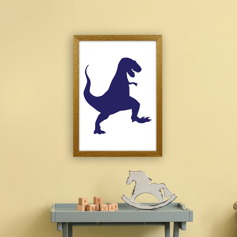 T-Rex Navy  Art Print by Pixy Paper A3 Print Only