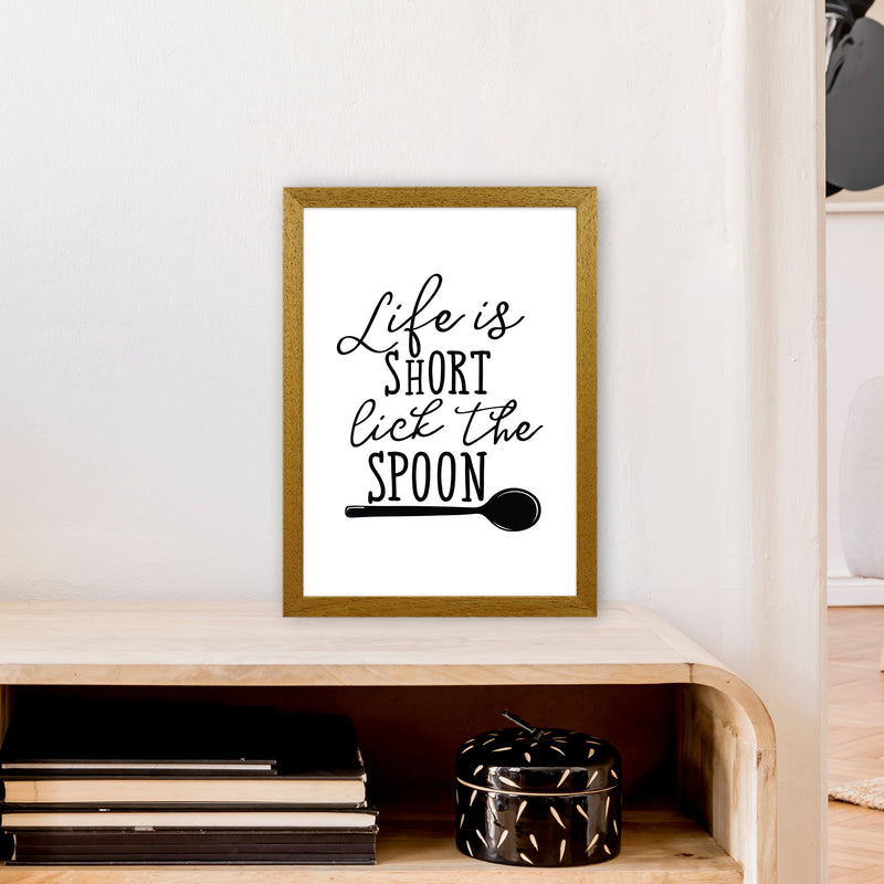 Life Is Short Lick The Spoon  Art Print by Pixy Paper A3 Print Only