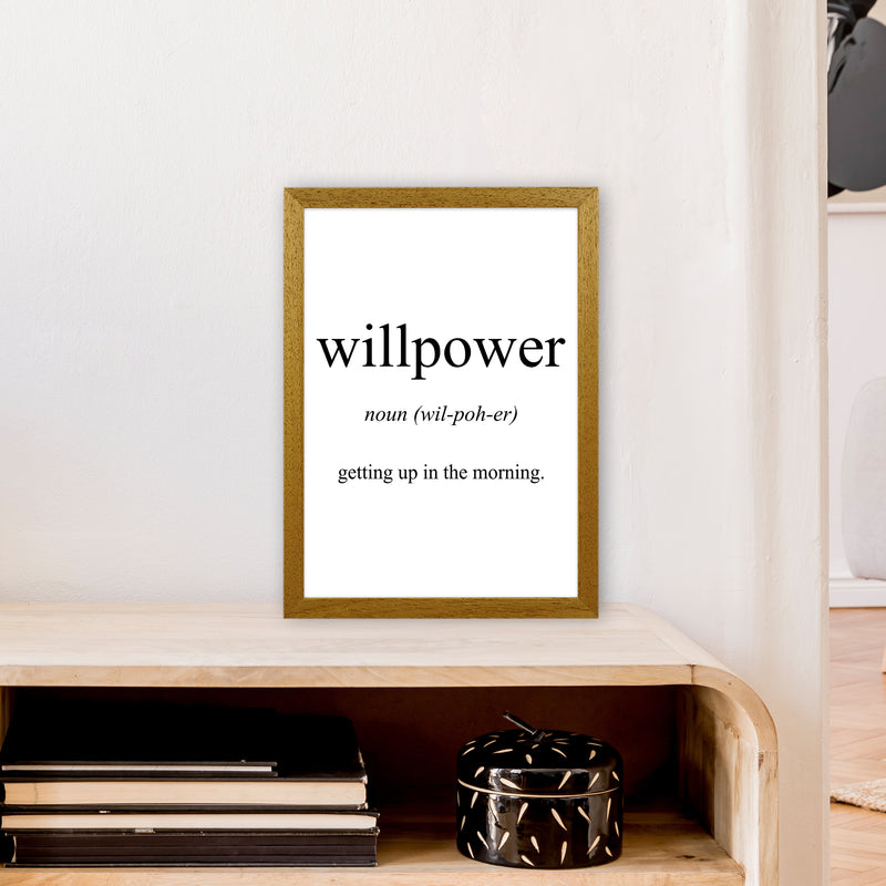 Willpower Meaning  Art Print by Pixy Paper A3 Print Only