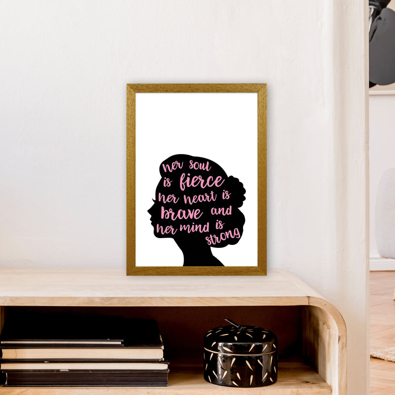 Her Soul Is Fierce Pink  Art Print by Pixy Paper A3 Print Only