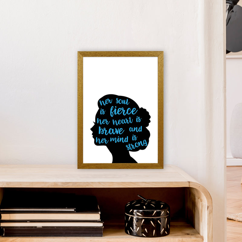 Her Soul Is Fierce Blue  Art Print by Pixy Paper A3 Print Only