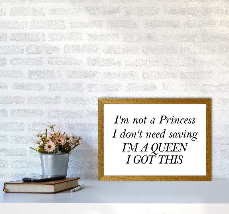 I'M Not A Princess  Art Print by Pixy Paper A3 Print Only