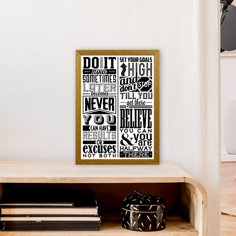 Do It Now Vintage  Art Print by Pixy Paper A3 Print Only